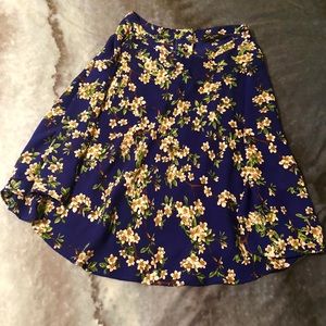 New Look Tall Blue Floral Skirt